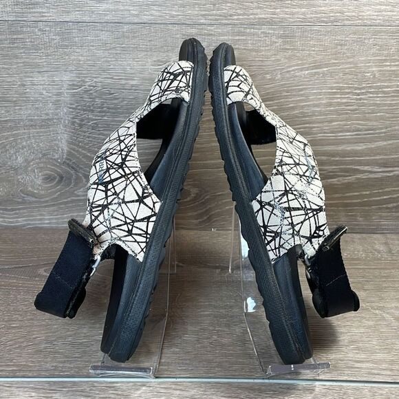 Merrell Around Town Sunvue Women’s Sz 9 Black White Texture Hook & Loop Sandals - Picture 10 of 11